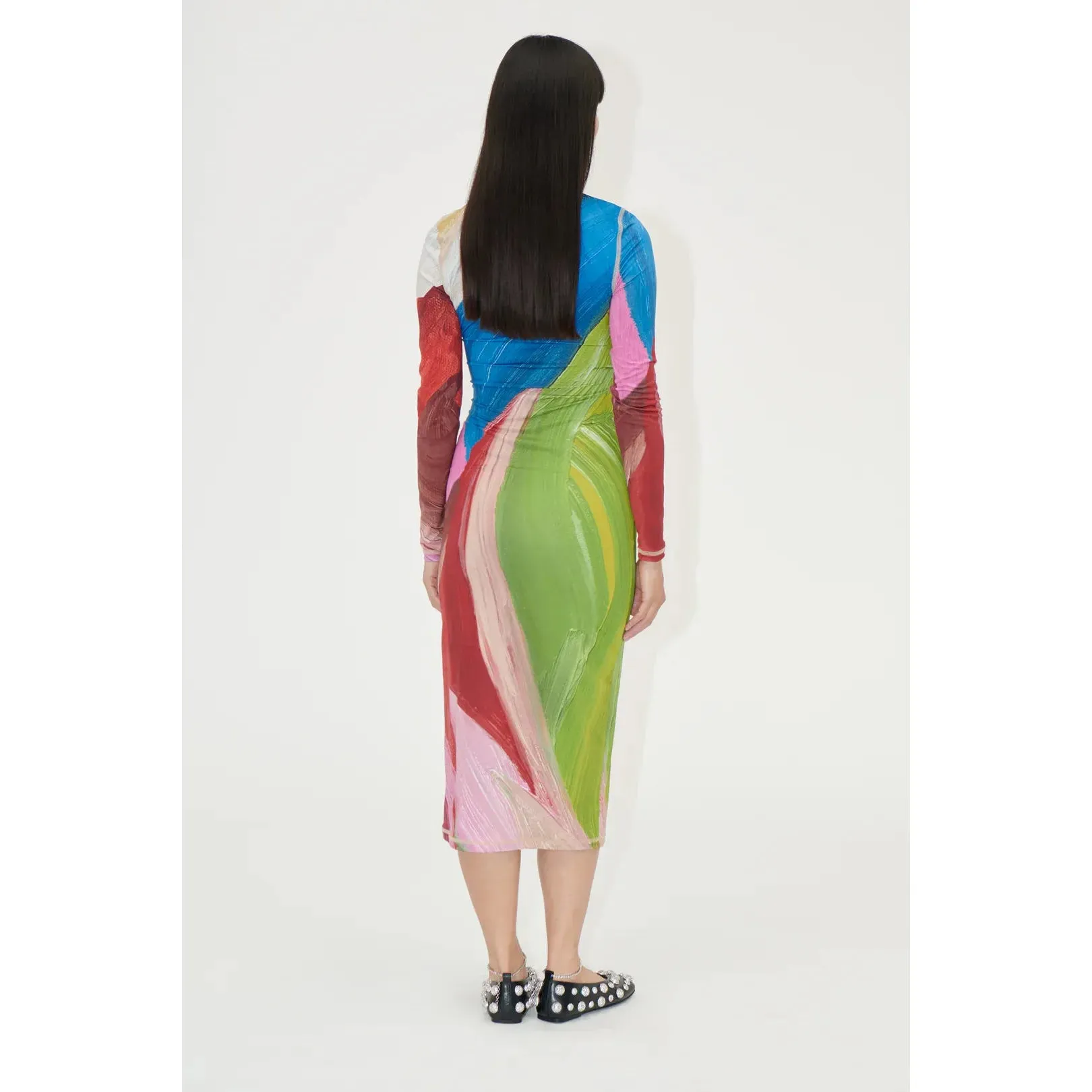 Stine Goya Pullover Long Sleeve Midi Dress