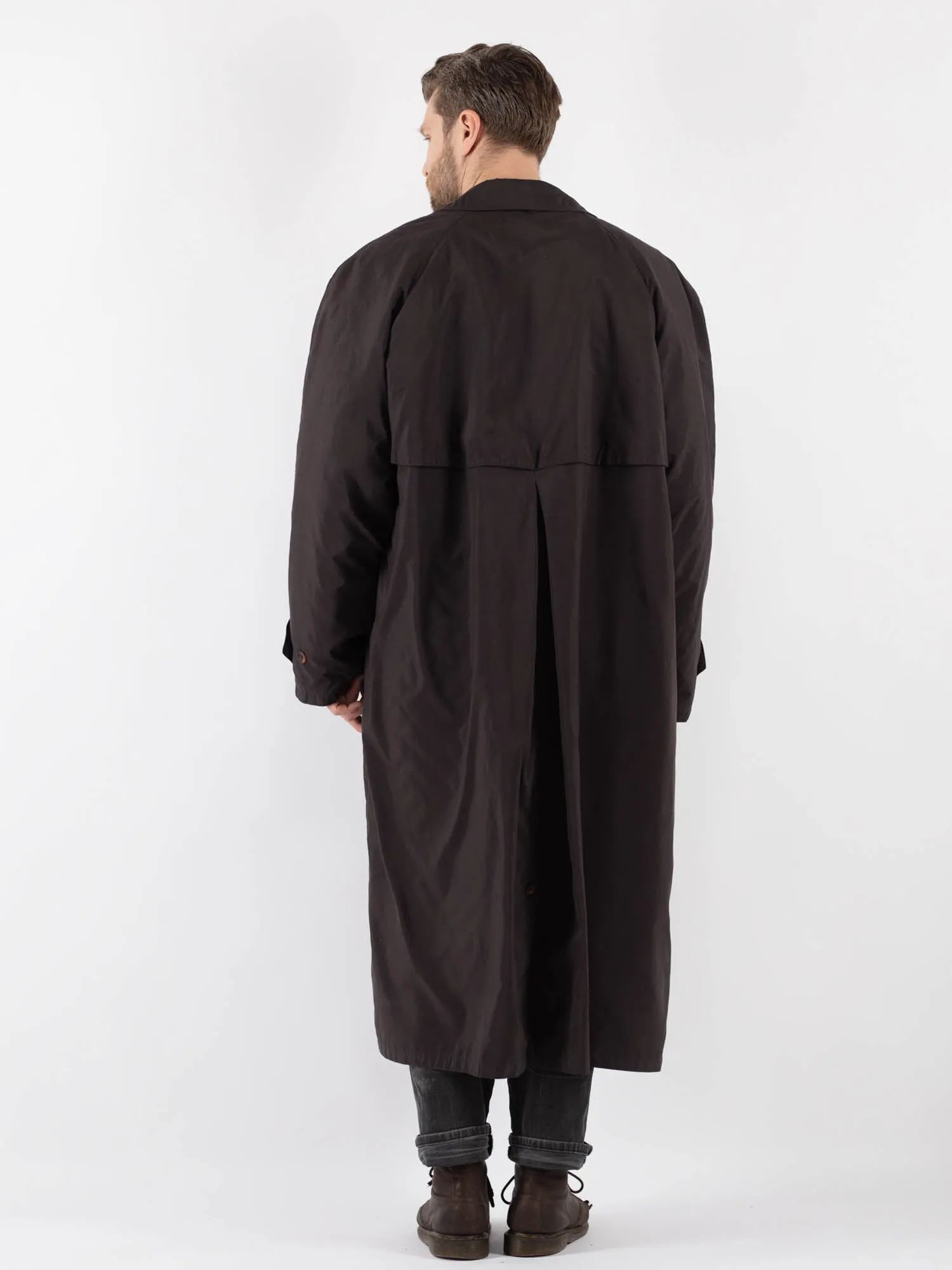Vintage 70's Men Mac Coat in Brown