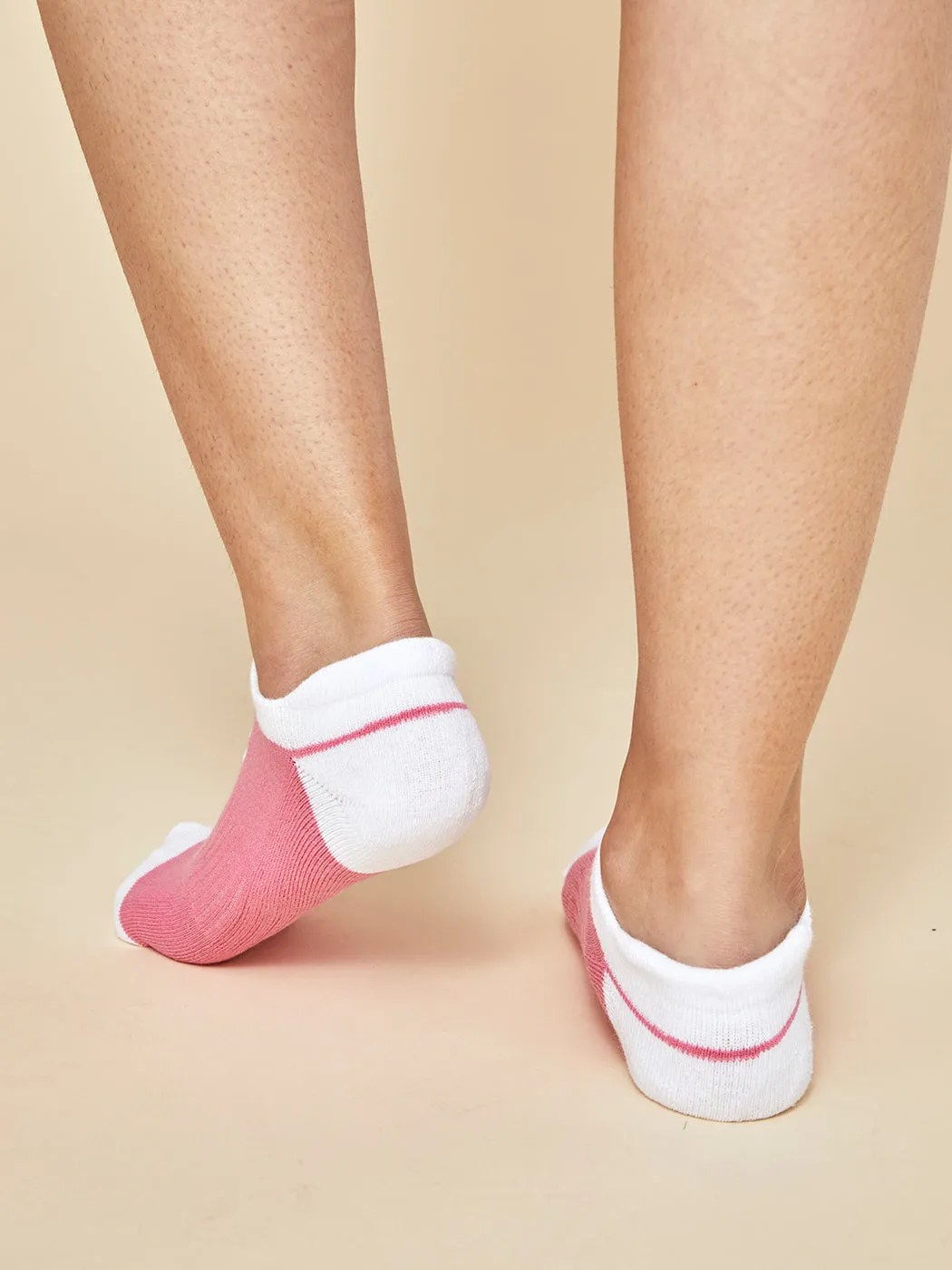 Workout Trainer Socks 3 Pack - Peony Pink