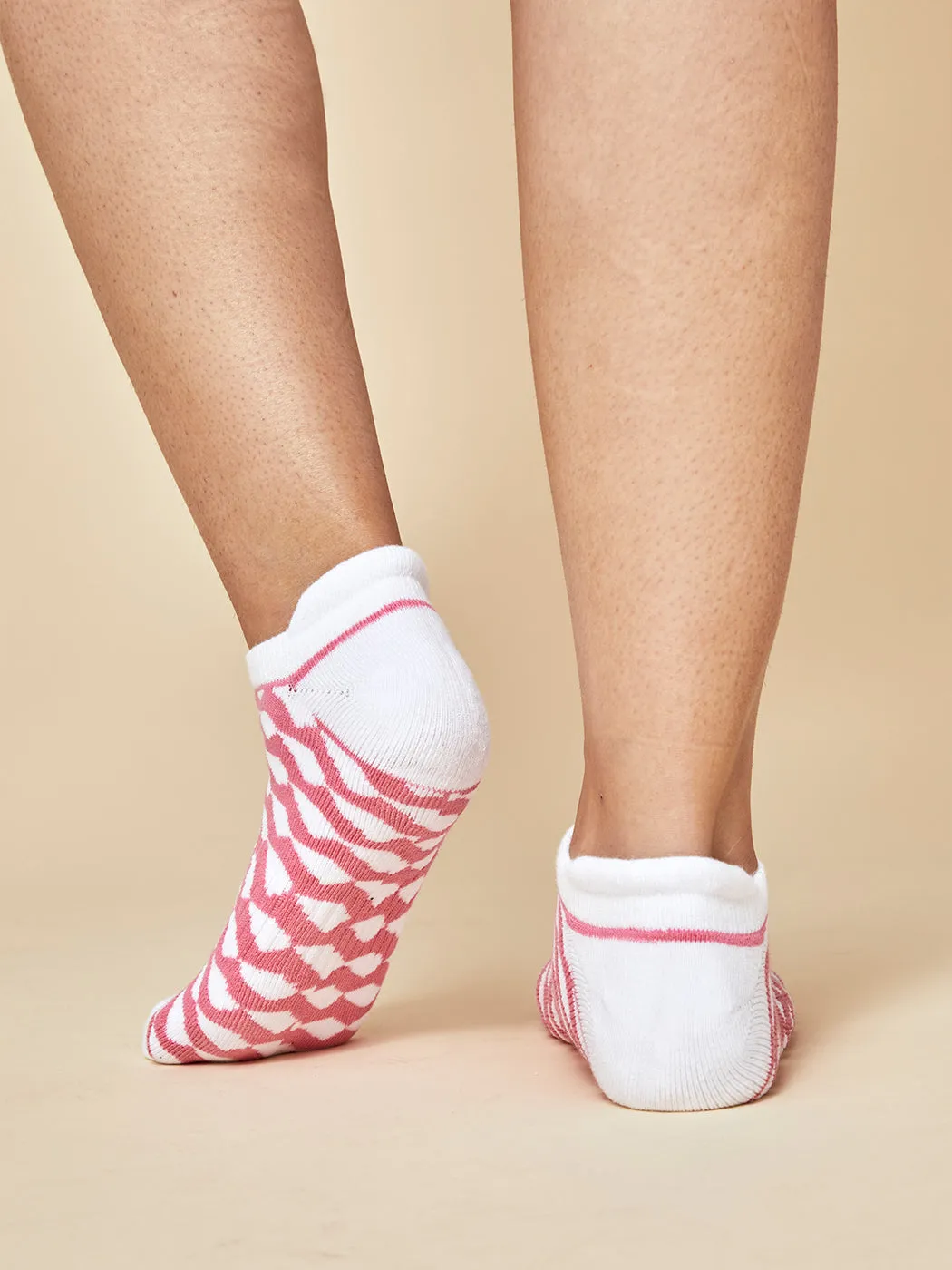 Workout Trainer Socks 3 Pack - Peony Pink