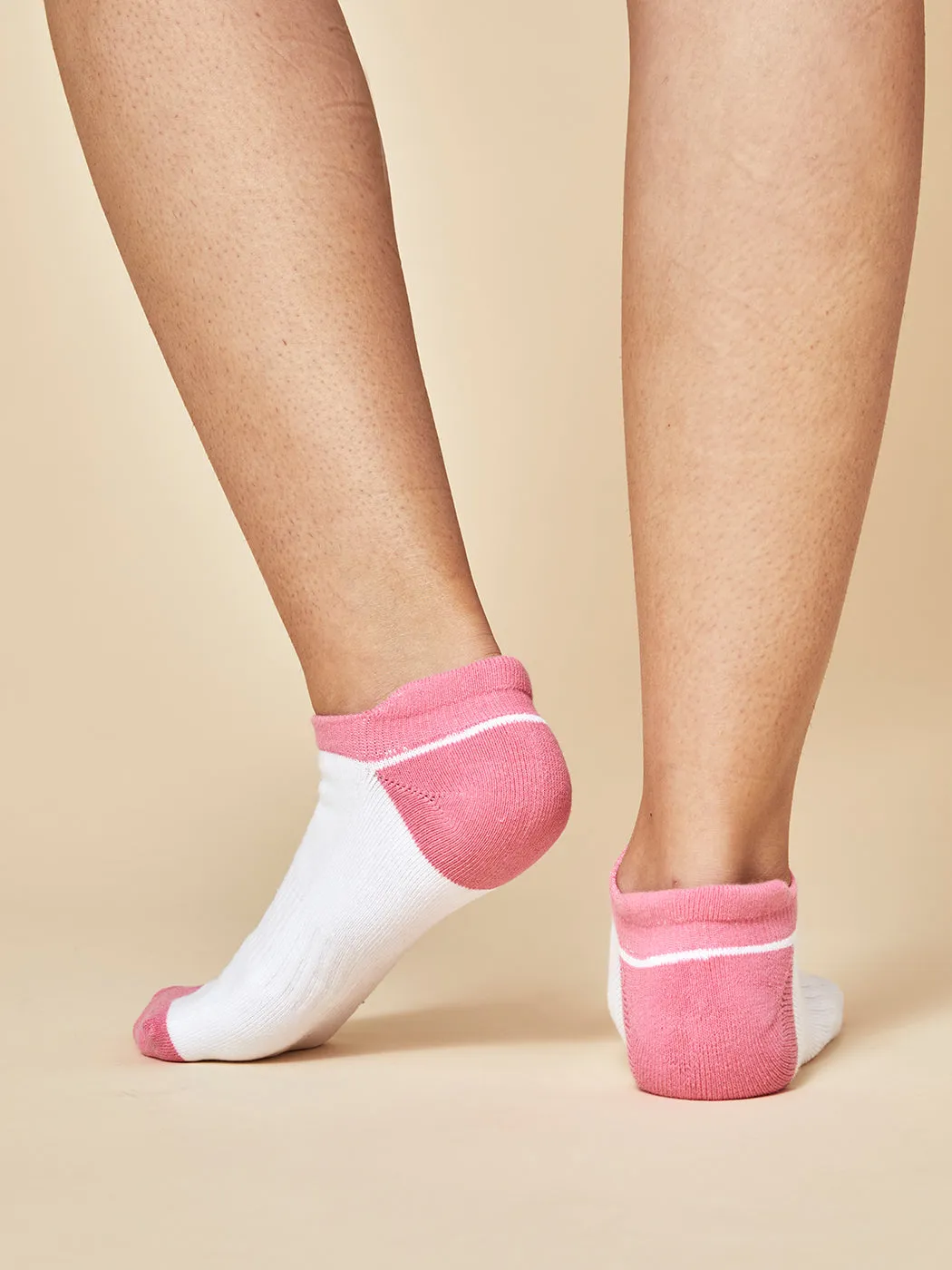 Workout Trainer Socks 3 Pack - Peony Pink