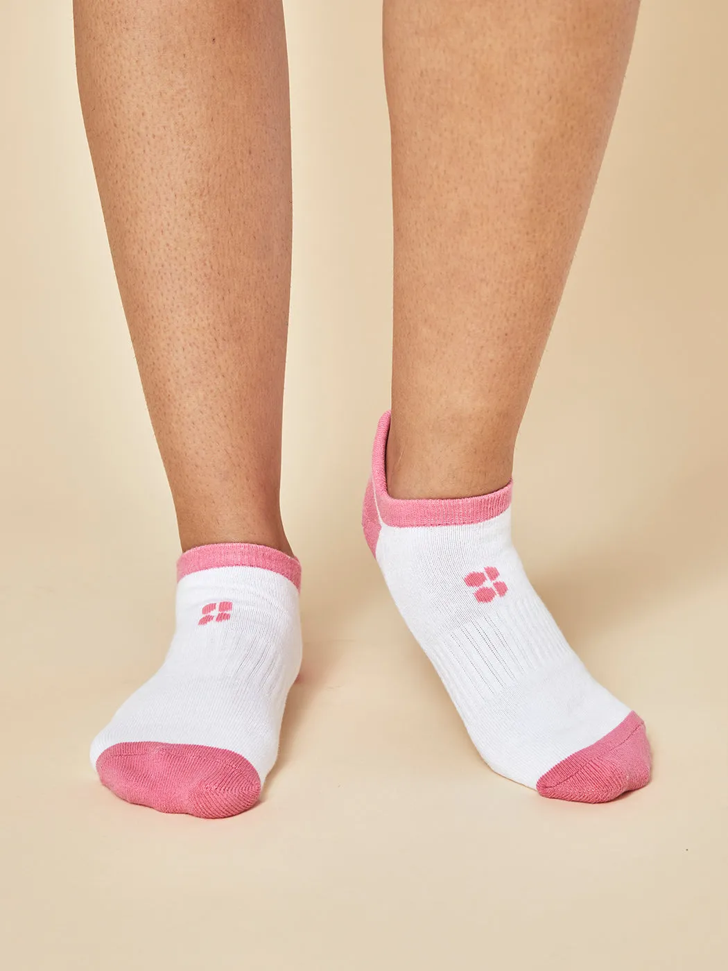Workout Trainer Socks 3 Pack - Peony Pink